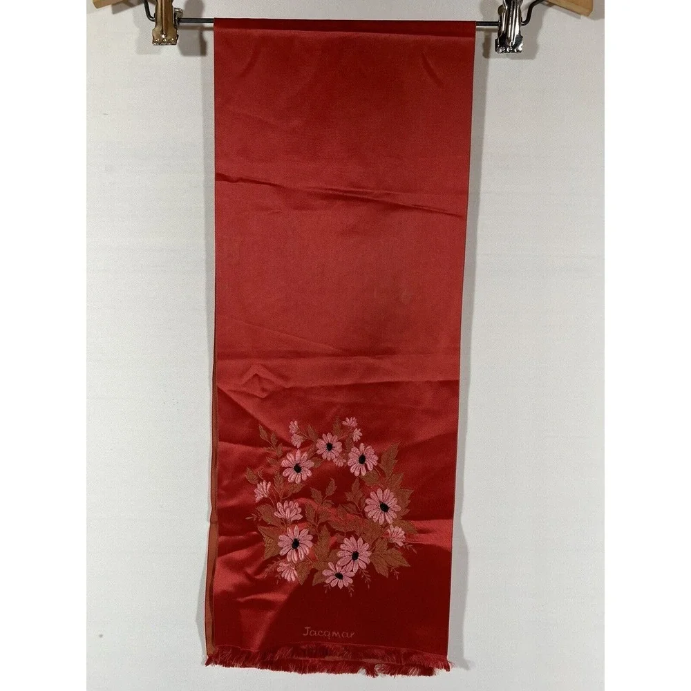 Vintage Tapestry Table‎ Runner Jacqmar Embroidered Decor Cottagecore